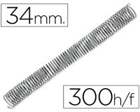 Espiral metalico q-connect 64 5:1 34mm 1,2mm caja de 25 unidades
