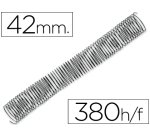 Espiral metalico q-connect 64 5:1 42mm 1,2mm caja de 25 unidades