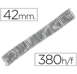 Espiral metalico q-connect 64 5:1 42mm 1,2mm caja de 25 unidades