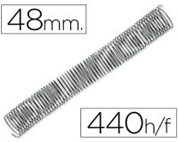 Espiral metalico q-connect 64 5:1 48mm 1,2mm caja de 25 unidades