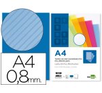 Cubiertas para encuadernar Liderpapel polipropileno ondulado A4 0,8 mm azul - Paquete de 50 unidades