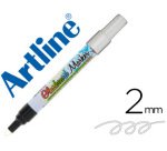Rotulador artline glass marker especial cristal borrable en seco o humedo color blanco