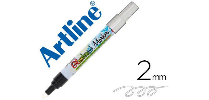 Rotulador artline glass marker especial cristal borrable en seco o humedo color blanco