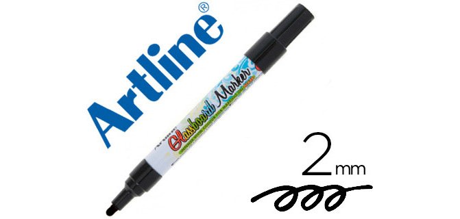 Rotulador artline glass marker especial cristal borrable en seco o humedo color negro