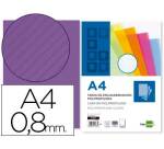 Cubiertas para encuadernar Liderpapel polipropileno ondulado A4 0,8 mm violeta - Paquete de 50 unidades