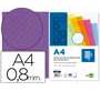 Cubiertas para encuadernar Liderpapel polipropileno ondulado A4 0,8 mm violeta - Paquete de 50 unidades