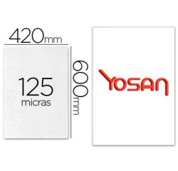 Bolsa de plastificar yosan brillo 420 x 600 mm 125 mc din a2 caja de 50 unidades