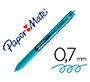 Boligrafo paper mate inkjoy retractil gel pen trazo 0,7 mm verde azulado