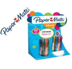 Boligrafo paper mate inkjoy retractil gel pen trazo 0,7 mm expositor de 60 unidades colores surtidos