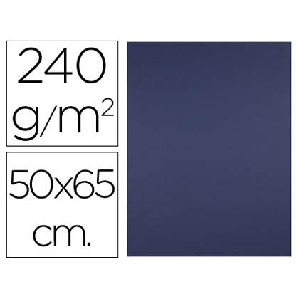 Cartulina liderpapel 50x65 cm 240g/m2 azul zafiro paquete de 25 hojas