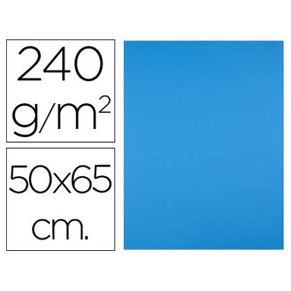 Cartulina liderpapel 50x65 cm 240g/m2 azul turquesa paquete de 25 hojas