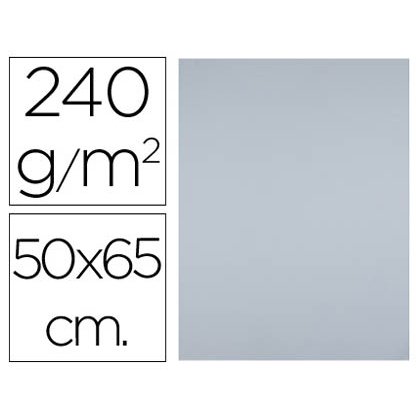 Cartulina liderpapel 50x65 cm 240g/m2 gris paquete de 25 hojas