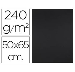 Cartulina liderpapel 50x65 cm 240g/m2 negro paquete de 25 hojas