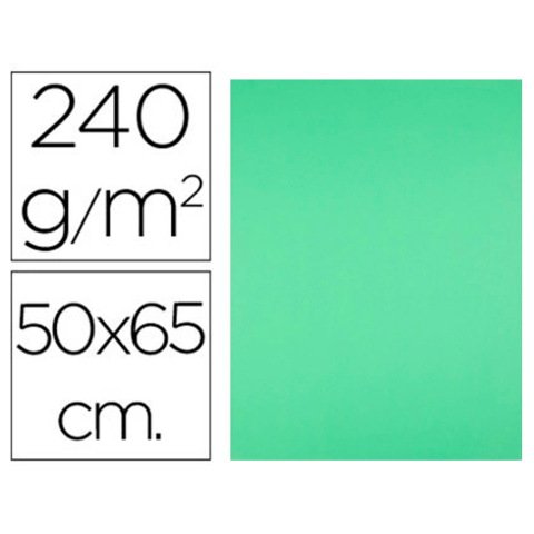 Cartulina liderpapel 50x65 cm 240g/m2 verde pistacho paquete de 25 hojas