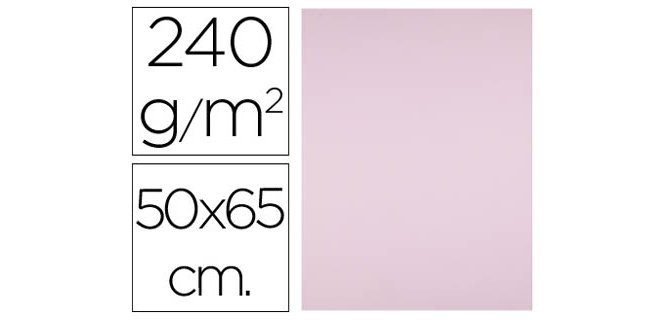 Cartulina liderpapel 50x65 cm 240g/m2 rosa paquete de 25 hojas