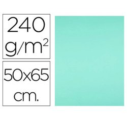 Cartulina liderpapel 50x65 cm 240g/m2 verde paquete de 25 hojas