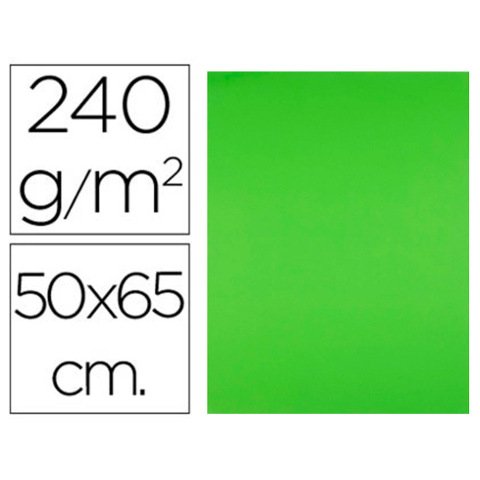 Cartulina liderpapel 50x65 cm 240g/m2 verde hierba paquete de 25 hojas