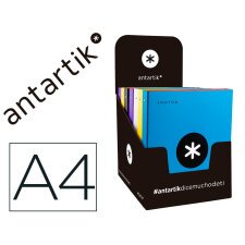 Carpeta 4 anillas 40 mm mixtas antartik a4 forrada colores surtidos