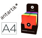 Carpeta antartik gomas tres solapas carton forrado a4 colores surtidos