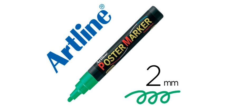 Rotulador artline poster marker epp-4-ver punta redonda 2 mm color verde