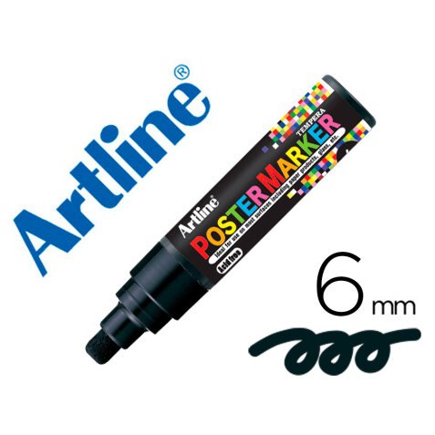 Rotulador artline poster marker epp-6-neg punta redonda 6 mm color negro