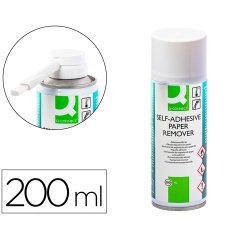 Limpiador de pegamento q-connect para etiqueta adhesiva bote de 200 ml
