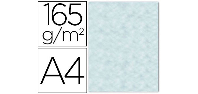 Papel color liderpapel pergamino con bordes a4 165gr azul pack de 25 hojas