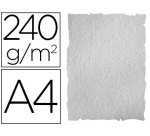 Papel color liderpapel pergamino con bordes a4 240gr gris pack de 10 hojas