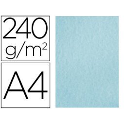 Papel color liderpapel pergamino a4 240gr azul pack de 25 hojas