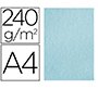 Papel color liderpapel pergamino a4 240gr azul pack de 25 hojas