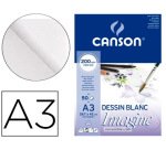 Bloc dibujo multitecnicas canson imagine din a3 encolado liso 29,7x42 cm 50 hojas 200 gr/m2