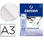 Bloc dibujo multitecnicas canson imagine din a3 encolado liso 29,7x42 cm 50 hojas 200 gr/m2