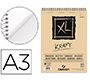 Bloc dibujo esbozo canson xl kraft din a3 kraft rayado beige espiral 29,7x42 cm 60 hojas 90 g