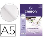 Bloc dibujo multitecnicas canson imagine din a5 encolado liso 14,8x21 cm 50 hojas 200 gr/m2
