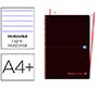 Cuaderno espiral oxford ebook 1 tapa plastico din a4+ 80 h horizontal black'n colors rojo