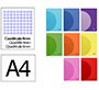 Libreta liderpapel 360 tapa de plastico a4 48 hojas 90gr cuadro 4mm con margen colores surtidos