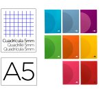Libreta liderpapel 360 tapa de plastico a5 48 hojas 90gr 5mm con doble margen colores surtidos