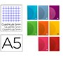 Libreta liderpapel 360 tapa de plastico a5 48 hojas 90gr 5mm con doble margen colores surtidos