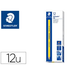 Lapices fluorescente staedtler triangular top star amarillo caja de 12 unidades
