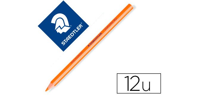 Lapices fluorescente staedtler textsurfer dry triangular naranja caja de 12 unidades