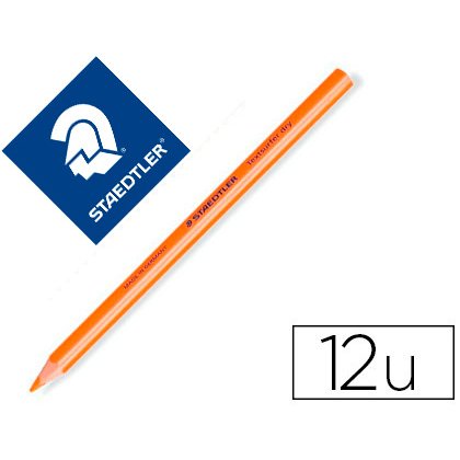 Lapices fluorescente staedtler textsurfer dry triangular naranja caja de 12 unidades