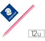 Lapices fluorescente staedtler textsurfer dry triangular rosa caja de 12 unidades
