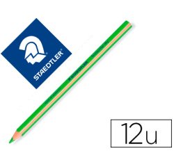 Lapices fluorescente staedtler triangular top star verde caja de 12 unidades