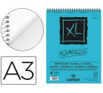 Bloc dibujo acuarela canson xl aquarelle grano fino din a3 microperforado espiral 29,7x42 cm 30 hojas 300 gr/m2
