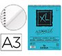 Bloc dibujo acuarela canson xl aquarelle grano fino din a3 microperforado espiral 29,7x42 cm 30 hojas 300 gr/m2