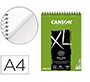 Bloc dibujo canson xl dessin din a4 liso microperforado espiral 21x29,7 cm 50 hojas 160 gr/m2