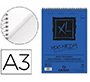 Bloc dibujo acuarela canson xl mix media grano medio din a3 microperforado espiral 29,7x42cm 30 hojas 300 gr/m2