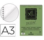 Bloc dibujo canson xl dessin din a3 liso microperforado espiral 29,7x42 cm 50 hojas 160 gr/m2
