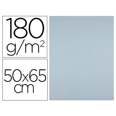 Cartulina liderpapel 50x65 cm 180 gr gris unidad