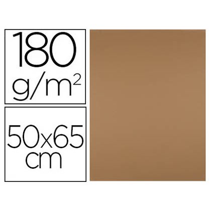 Cartulina liderpapel 50x65 cm 180 gr marron escolar unidad